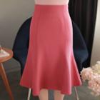 Seam-trim Midi Mermaid Skirt