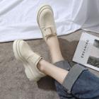Adhesive Strap Patent Platform Shoes