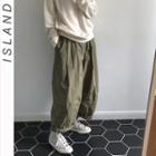 Wide-leg Pants Army Green - One Size