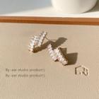 Rhinestone Stud Earring E4701 - 1 Pair - 925 Silver - Gold - One Size