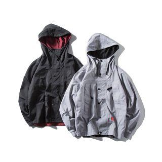Elbow-patch Hooded Jacket