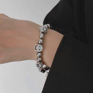 Smiley Face Bracelet Bracelet - Silver - One Size