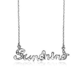 Sterling Silver Lettering Necklace