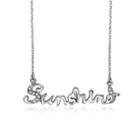Sterling Silver Lettering Necklace