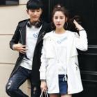 Couple Matching Star Print Zip-up Hooded Jacket