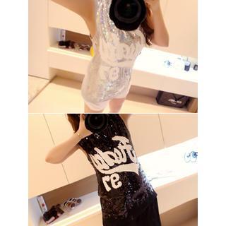 Glossy Sleeveless Top