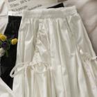 Details Drawstring Midi Skirt