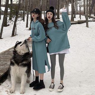 Lettering Pullover / Midi Lettering Hoodie Dress