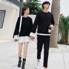 Couple-matching Paneled Sweatshirt / A-line Dress / Pants