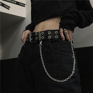 Double Prong Belt Black - One Size