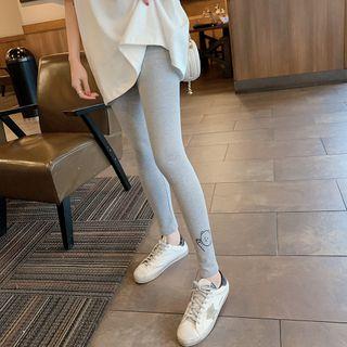 Bear Embroidered Leggings