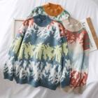 Loose-fit Mock-neck Printed Sweater