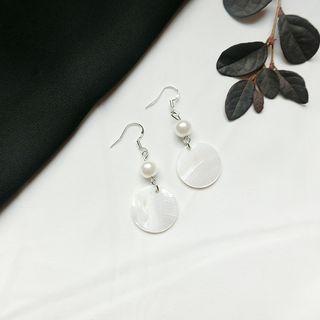Sterling Silver Scallop Drop Earrings