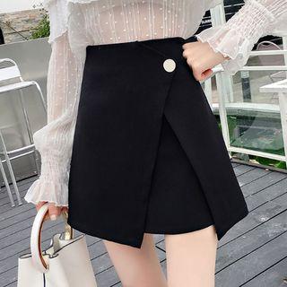 Asymmetric A-line Mini Chiffon Skorts