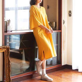 Ruffle-sleeve T-shirt Dress