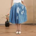 Indigo Dyed A-line Skirt Blue - One Size