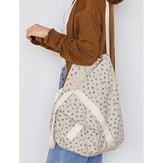 Floral Pattern Cotton Shopper Bag