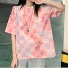 Tie-dye Print Short-sleeve T-shirt