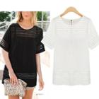 Perforated Short Sleeve Tunic