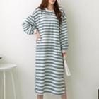 Oversized Stripe Midi T-shirt Dress
