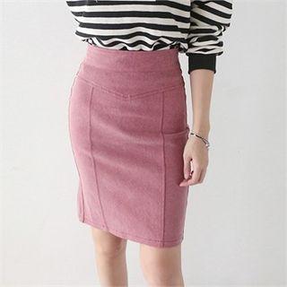 Seam-detail H-line Skirt