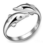 Dolphin Couple Open Ring