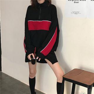 Half-zip Two-tone Pullover