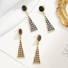 Triangle Houndstooth Alloy Dangle Earring
