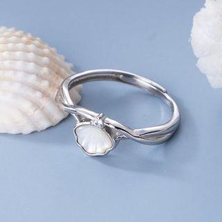 Shell Pendant Sterling Silver Open Ring Silver - One Size