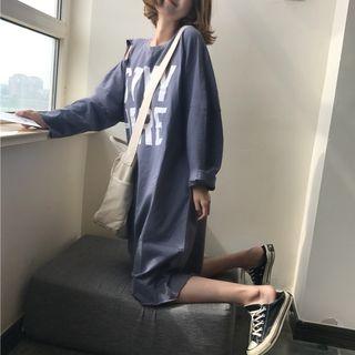 Loose-fit Letter Print T-shirt Dress