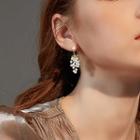925 Silver Plating Faux Pearl Dangle Earring As Shown In Figure - One Size