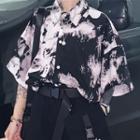 Tie-dye Oversize Elbow-sleeve Shirt