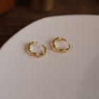 Irregular Alloy Cuff Earring 1 Pair - Clip On Earring - Gold - One Size