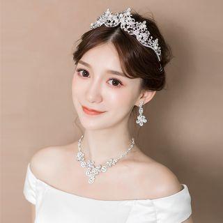 Wedding Set : Tiara + Necklace + Earring