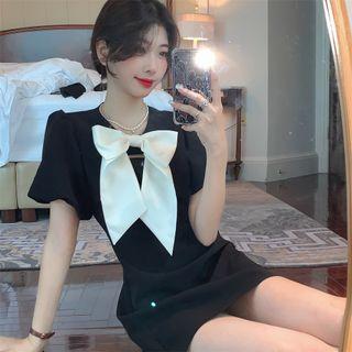 Bow Cutout A-line Dress