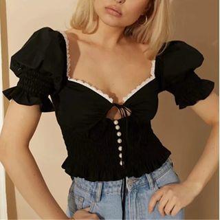 Short-sleeve Corset Blouse