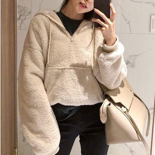 Furry Hoodie Almond - One Size