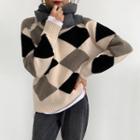 Argyle Sweater Almond - One Size