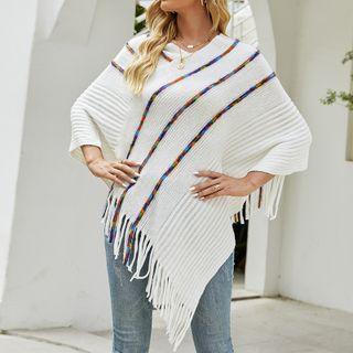 Striped Tassel Cape