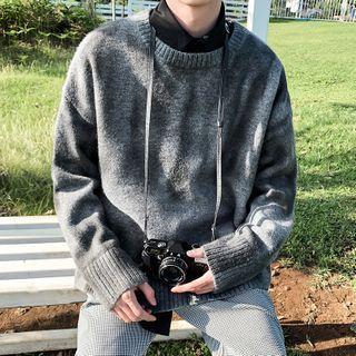 Round Neck Gradient Oversized Sweater