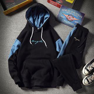 Colored Panel Sweatpants / Hoodie