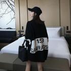 Color Panel Sweater Black - One Size