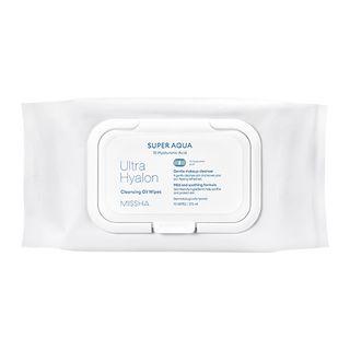 Missha - Super Aqua Ultra Hyalon Cleansing Oil Wipes Jumbo 70sheets