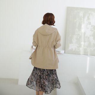 Hooded Double-button Jacket
