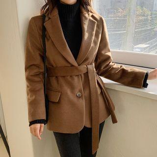Single-breasted Blazer Sash