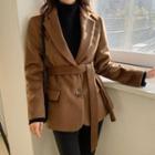 Single-breasted Blazer Sash
