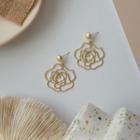 Flower Alloy Dangle Earring 1 Pair - Gold - One Size