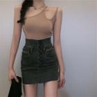 Cardigan / Cutout Top / Mini Skirt