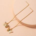 Butterfly Alloy Dangle Earring 1 Pair - Gold - One Size