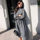 Patterned Midi Chiffon Shirtdress